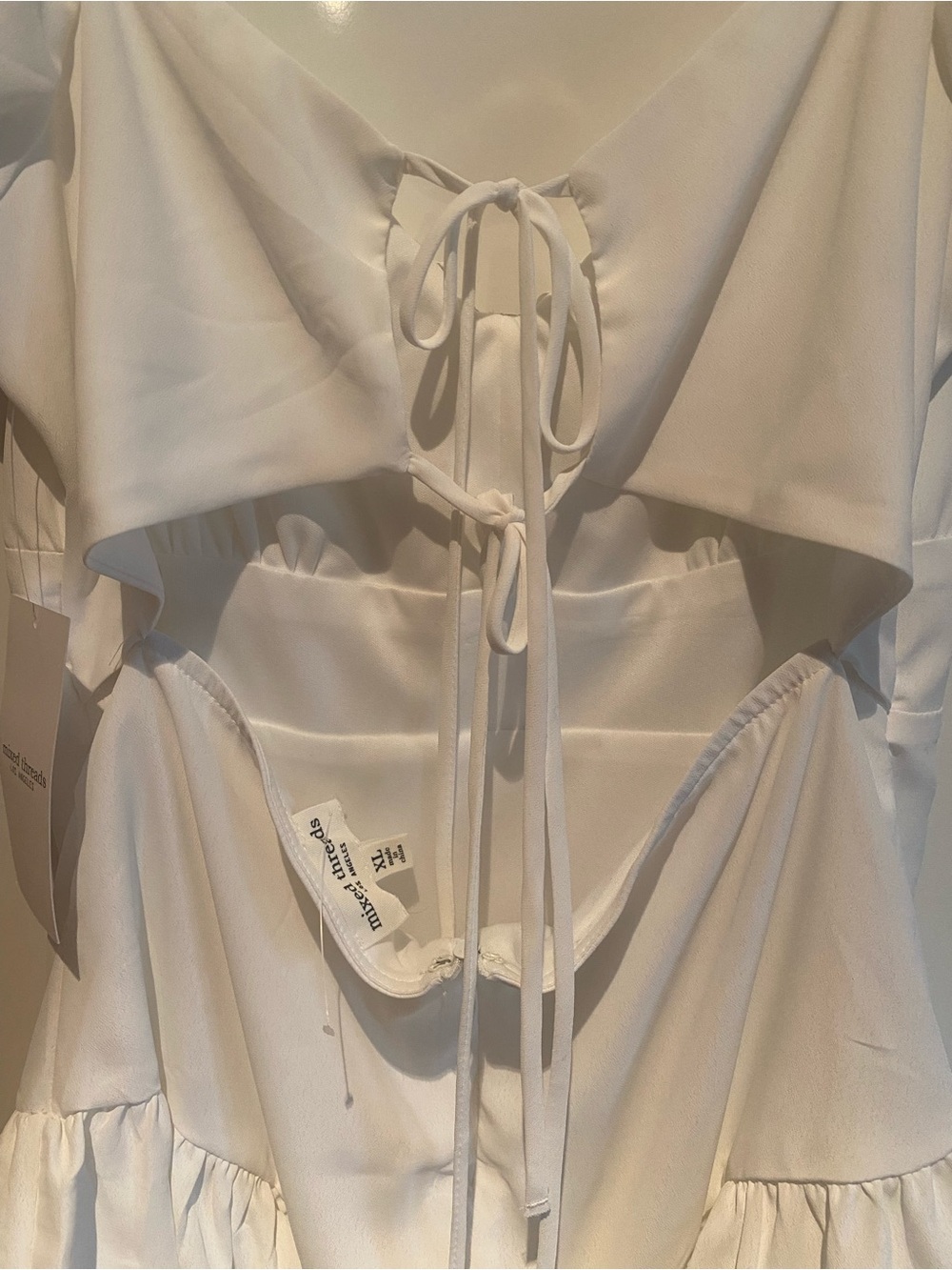 White Ruffle Dress - Picture 4 of 5